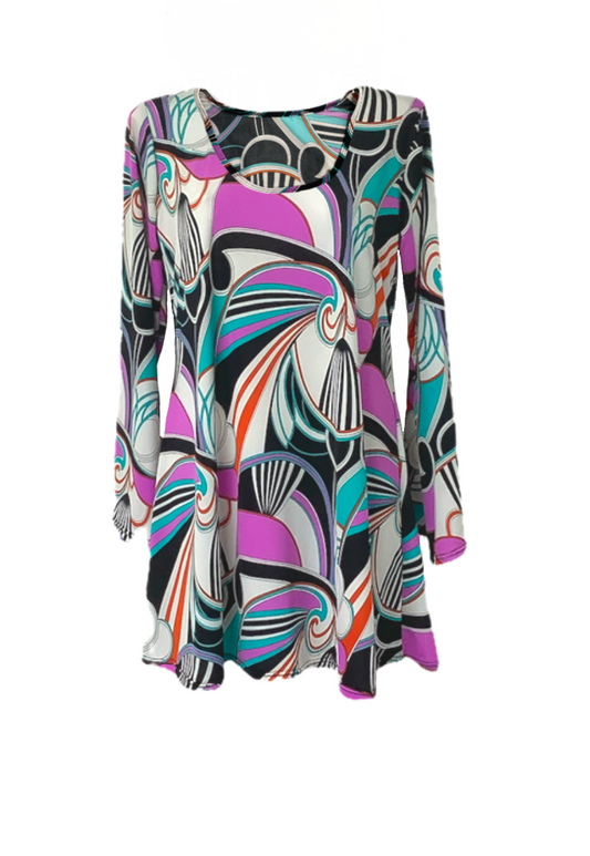 PURPLE RETRO SWING MINI DRESS - XS HISSY FIT LTD