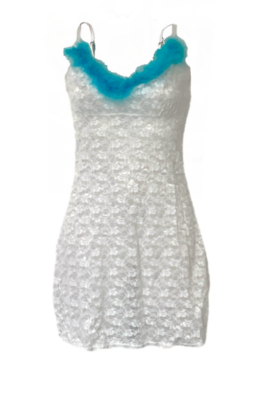 BLUE FLUFF NIGHTIE - XS HISSY FIT LTD