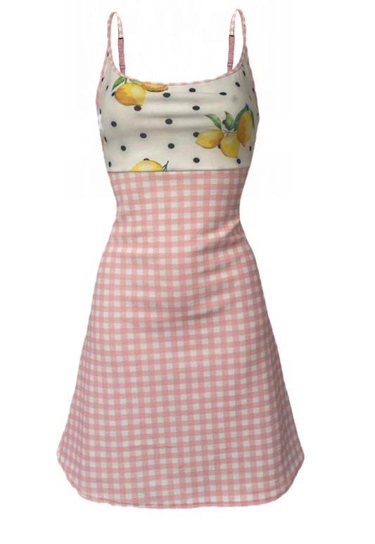 PINK LEMON PICNIC DRESS - 4XL HISSY FIT LTD