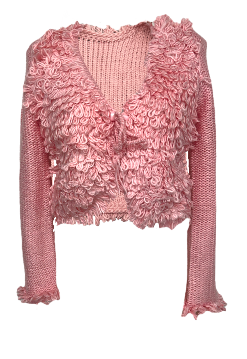 Light pink 2024 lace cardigan