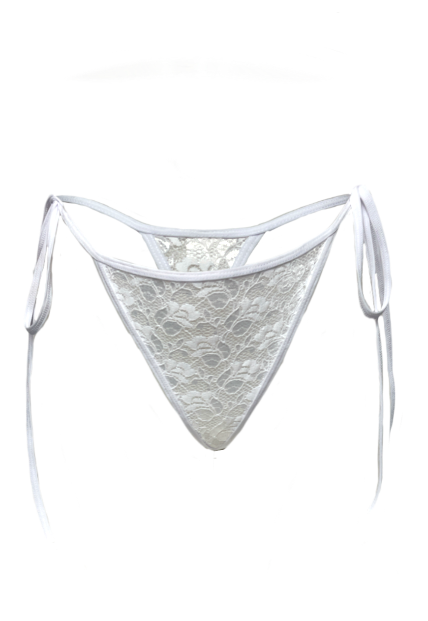 WHITE LACE THONG - HISSY FIT LTD