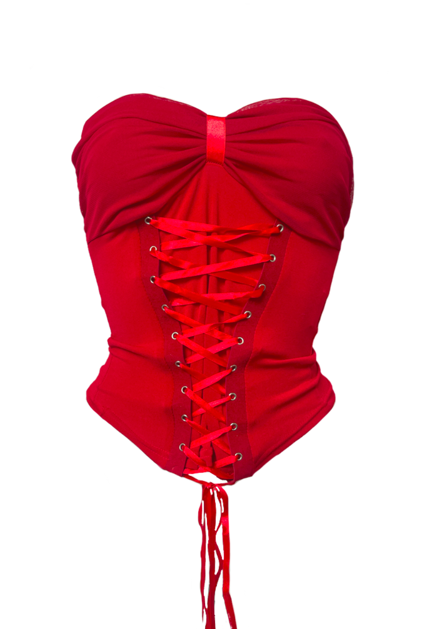 RED ANGEL CORSET SET - 6 HISSY FIT LTD