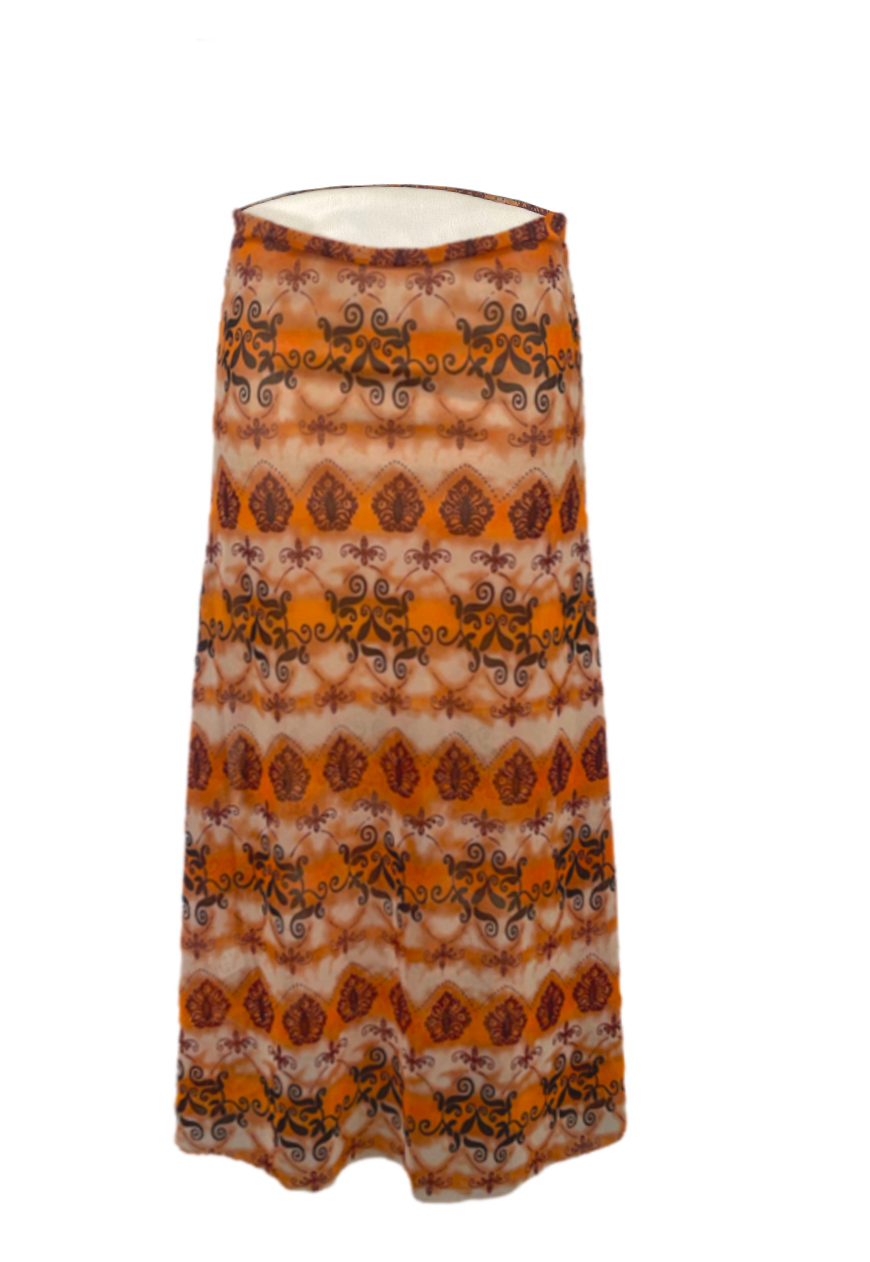 Mesh orange outlet skirt