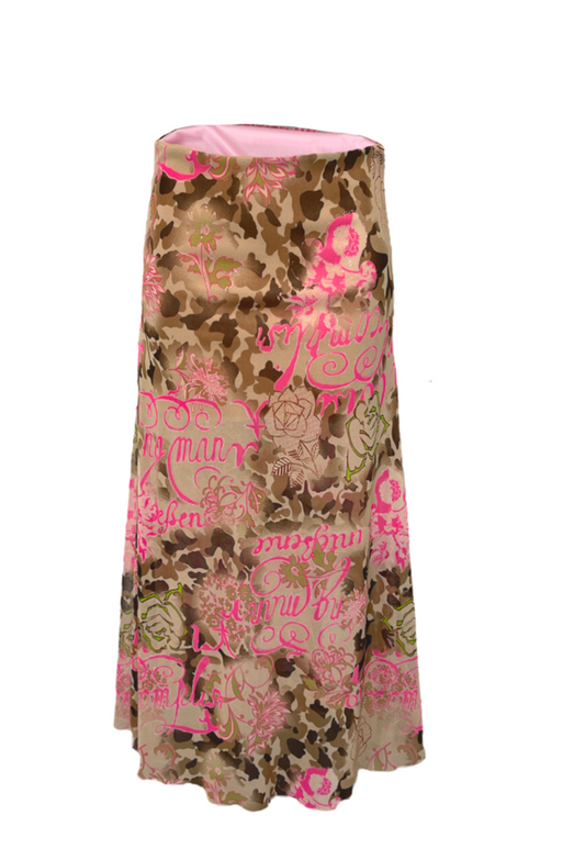 PINK WRITING FULL LINED MESH SKIRT - 2XS HISSY FIT LTD