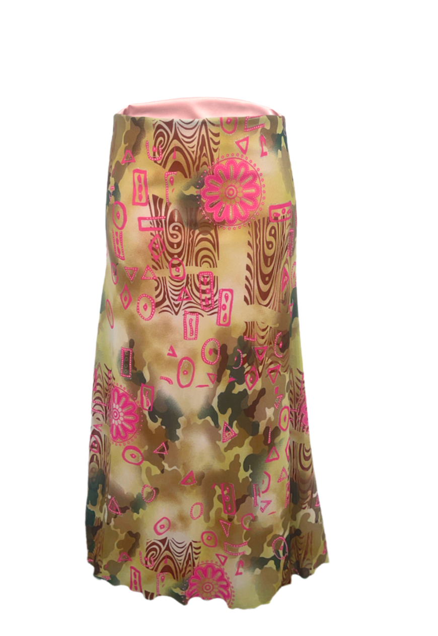 PINK SWIRL FULL LINED MESH SKIRT - 2XS HISSY FIT LTD