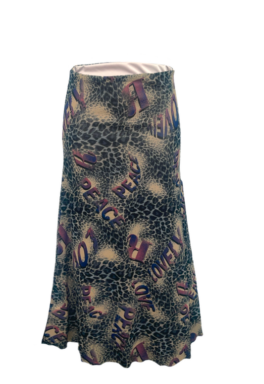PURPLE LEOPARD FULL LINED MESH SKIRT - HISSY FIT LTD