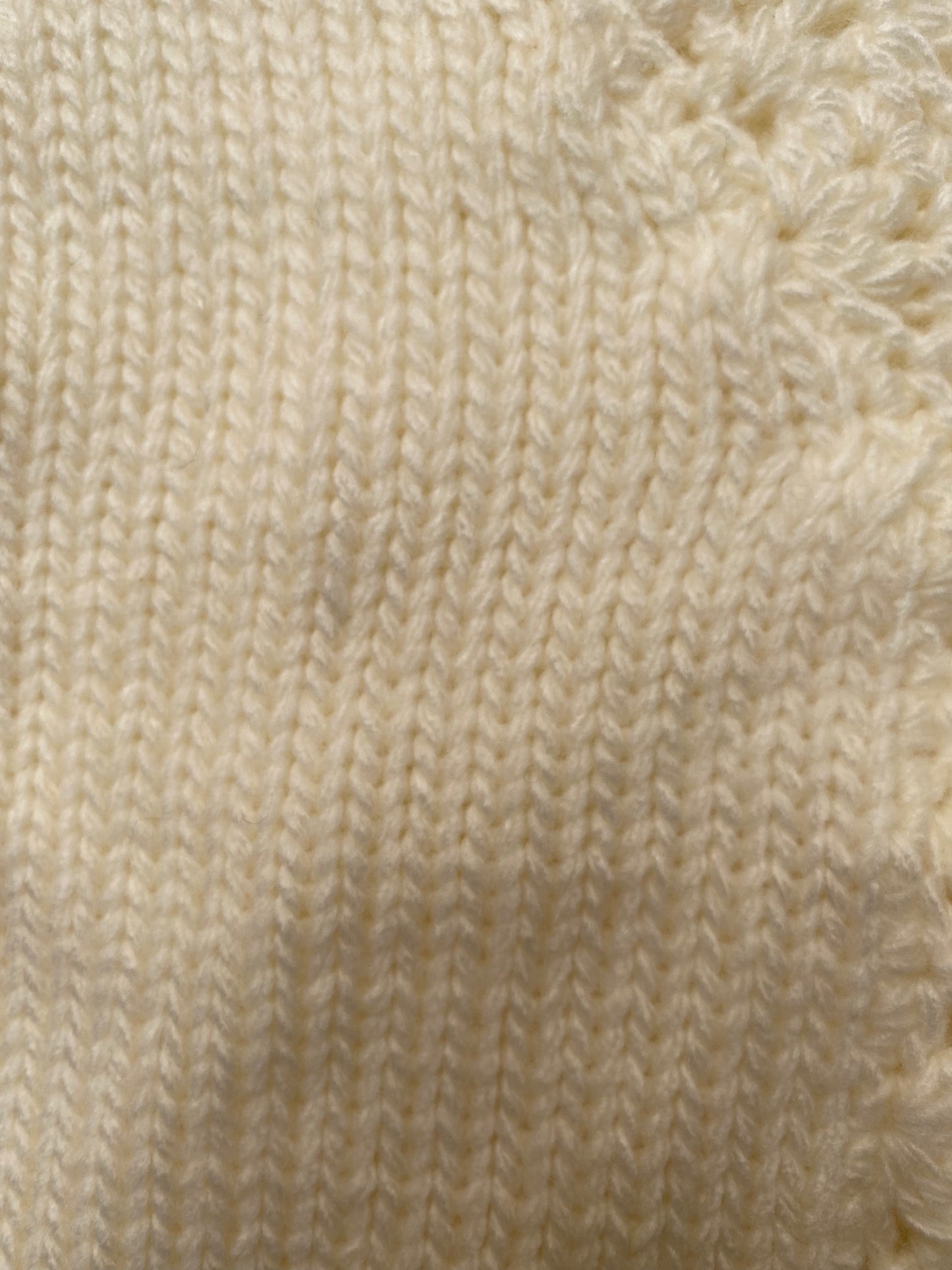 CREAM CROCHET TRIM CARDIGAN (0011) 07 - IMPERFECT - HISSY FIT LTD