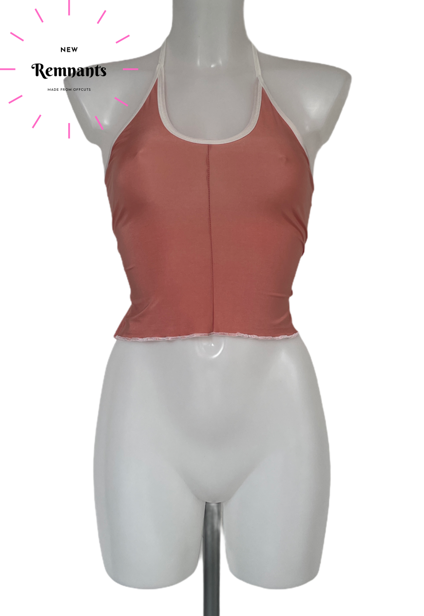 OFFCUTS PINK SLINKY STRAPPY BACK TOP - HISSY FIT LTD