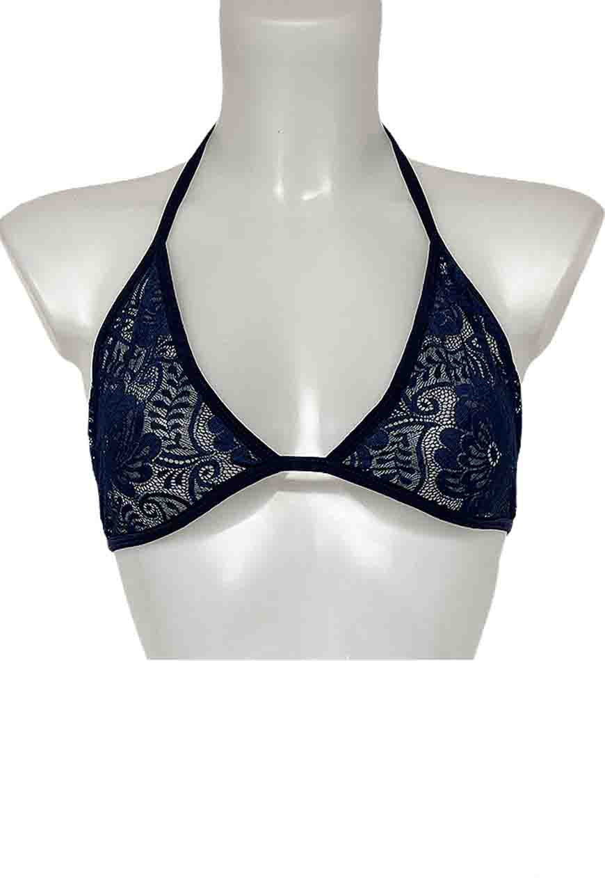 NAVY LACE BRA - XS (CUPS A/B) HISSY FIT LTD