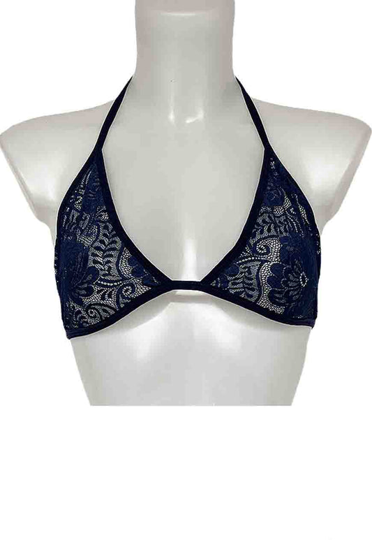 NAVY LACE BRA - XS (CUPS A/B) HISSY FIT LTD
