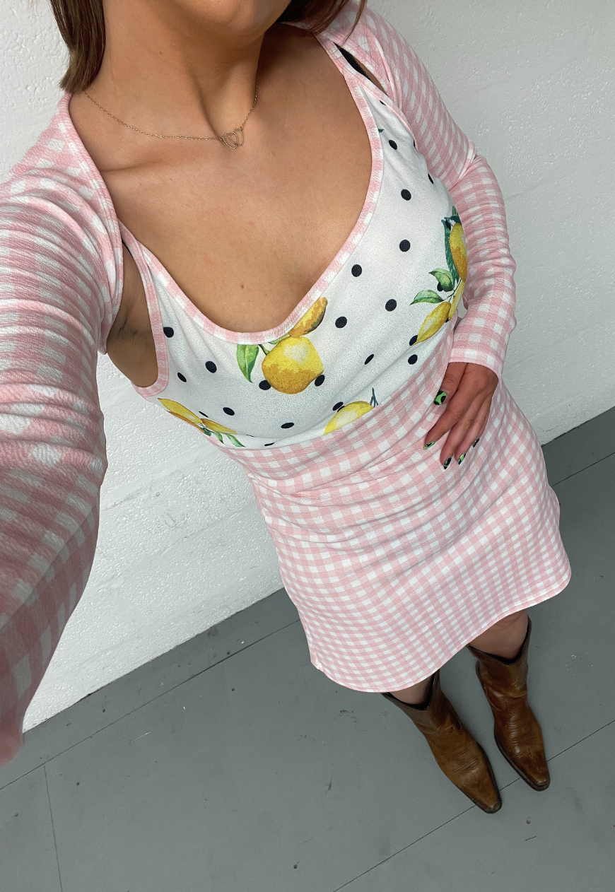 PINK LEMON PICNIC DRESS