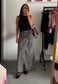 grey maxi wrap skirt
