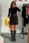 chocolate hissy knit mini skirt