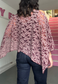 pink indian mango poncho - square