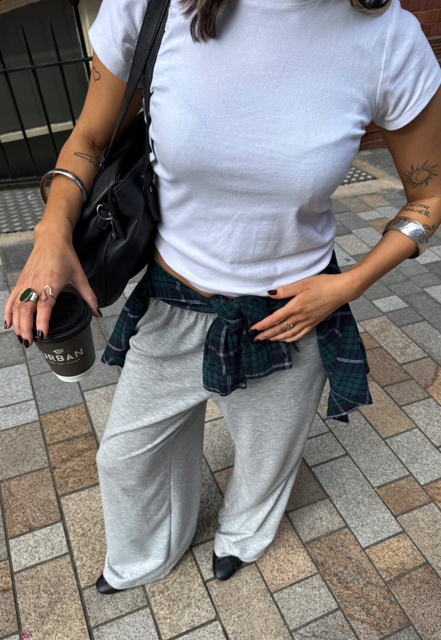 grey soft trousers