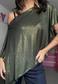 olive shimmer poncho