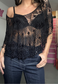 reclaimed diamond beaded poncho