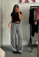 check reversible straight leg trouser
