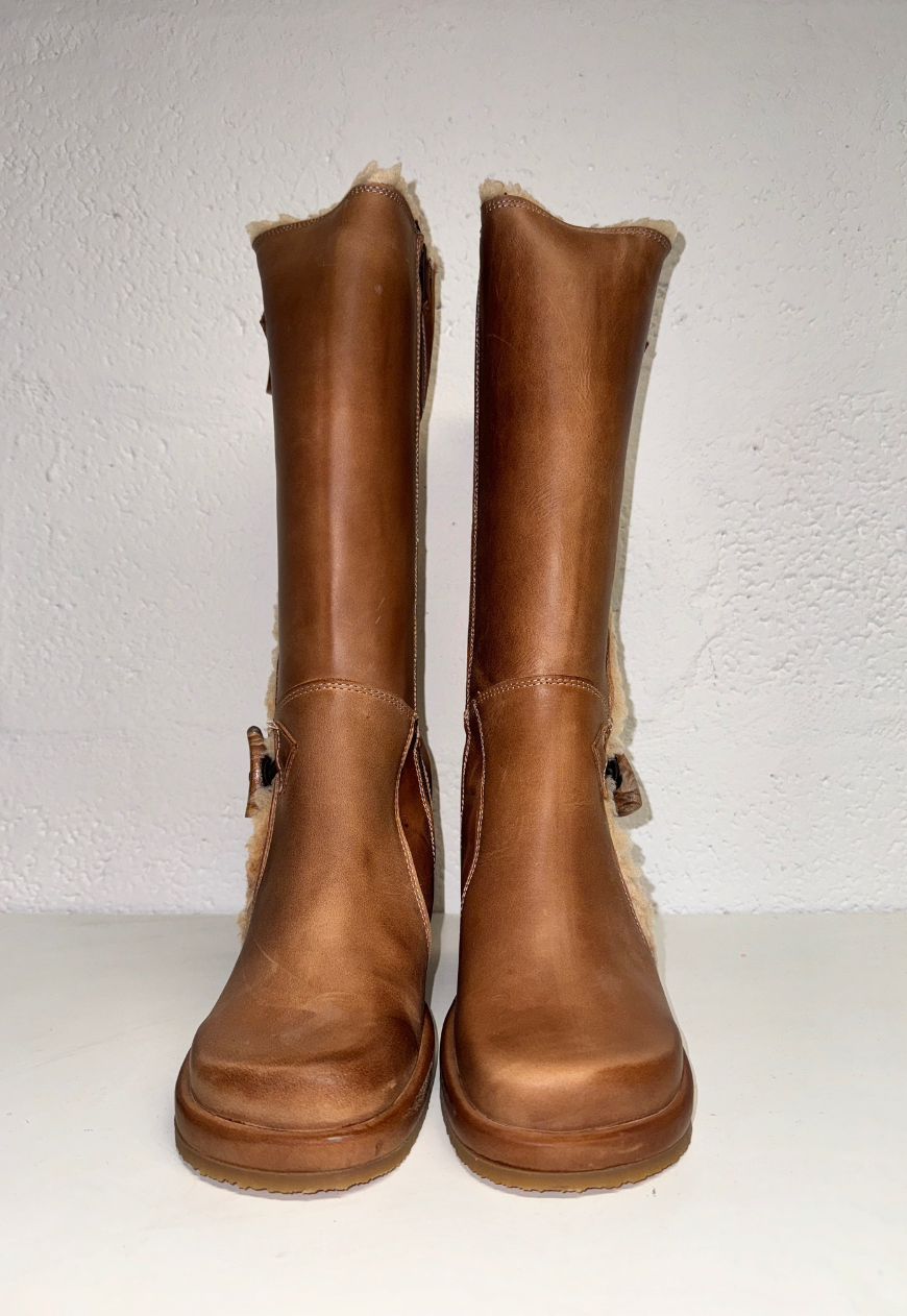 RECLAIMED VINTAGE DESTROY DISCO TOGGLE CALF BOOTS (08) *COMING SOON*