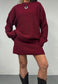 wine hissy knit mini skirt