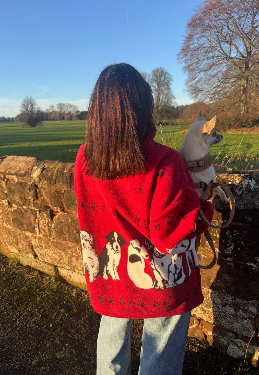 dog print fleece