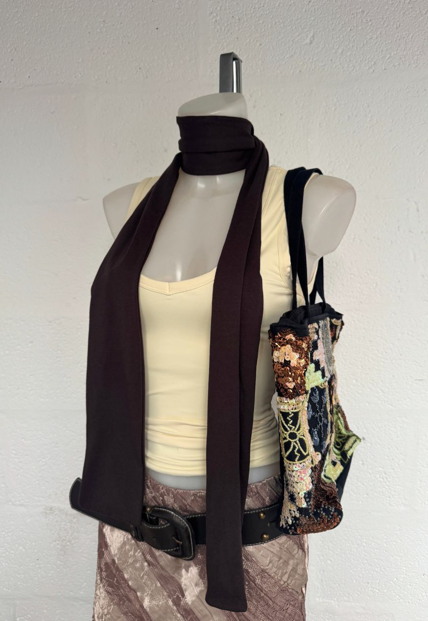 milk chocolate skinny scarf