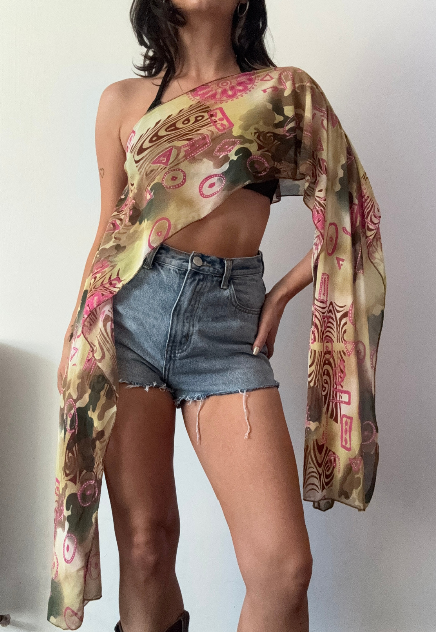 pink swirl cape