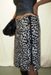 dalmatian/leopard reversible skirt