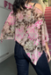 pink writing poncho