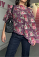 purple rose poncho