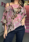 pink writing poncho