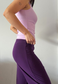 purple slinky straight leg trouser
