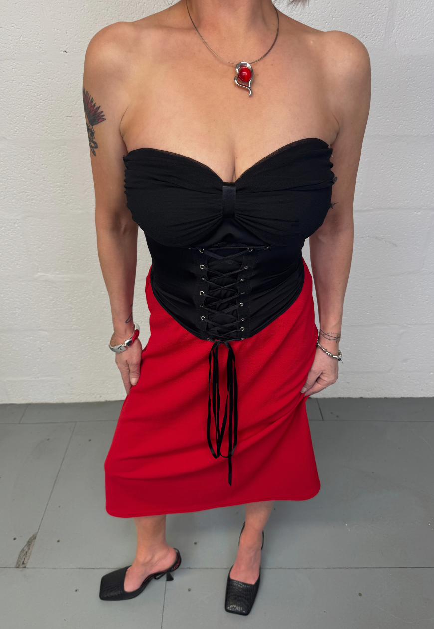 black angel corset top