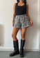 stripe/check reversible shorts