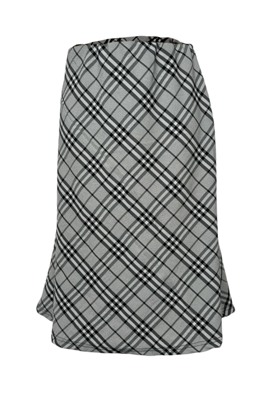 grey check midi skirt *coming soon*
