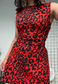 MULTIWAY RED LEOPARD CINCH MINI DRESS