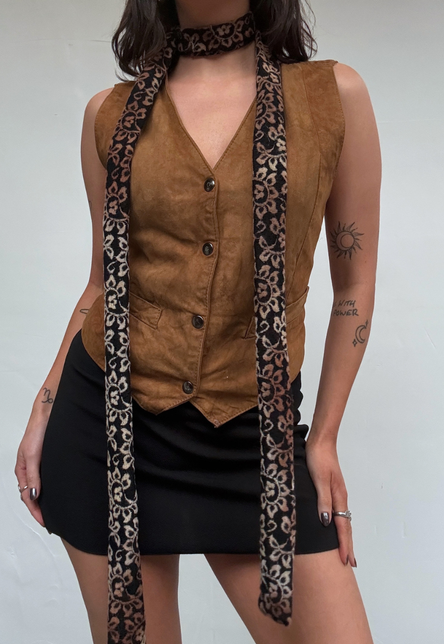 black indian mango skinny scarf
