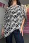 cream web poncho - square
