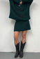 emerald hissy knit mini skirt