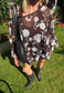 brown flower mesh poncho *launching 14.06.26 20:00BST*