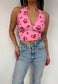 offcuts strawberry halter top