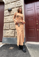 caramel paisley full lined mesh skirt