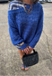 COBALT SLOUCH MESH HISSY KNIT JUMPER - XS/S HISSY FIT LTD