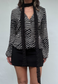 black diamond lace skinny scarf