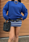 BLUE STRIPE SLOUCH DRESS - XS HISSY FIT LTD