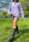 LAVENDER HISSY KNIT JUMPER