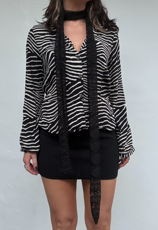 black diamond lace skinny scarf