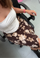 PINK/ BROWN ROSE REVERSIBLE POINTED HEM SKIRT