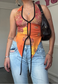 OFFCUTS ORANGE PAISLEY POINTED HALTER TOP *LAUNCHING 28.03.25 @ 12:00 GMT*