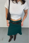 green midi skirt